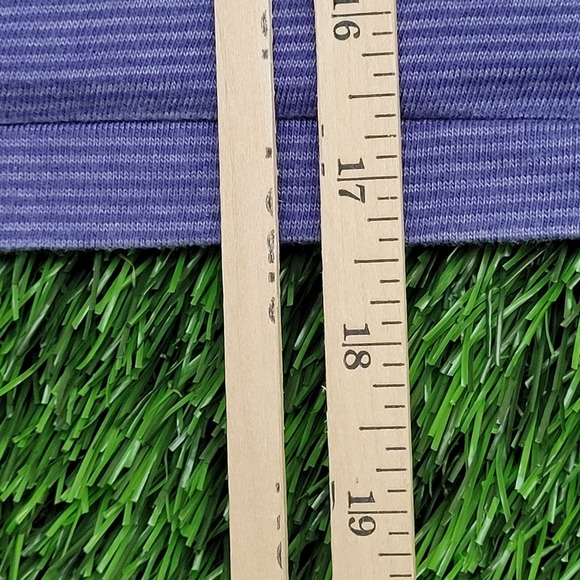 Vintage 90s Cape-Cod Paisley Stripes Cropped Shirt Womens 2XL 24x17 Purple USA - Picture 10 of 11